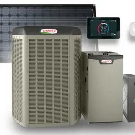 Lennox outdoor air conditioner, furnace, air purifier, thermostat and solar panel product lineup