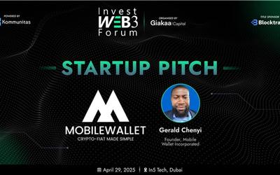 Gerald Chenyi presenting Mobile Wallet at Invest Web3 Forum
