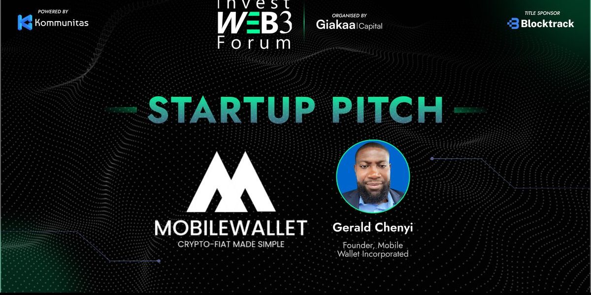 Gerald Chenyi presenting Mobile Wallet at Invest Web3 Forum