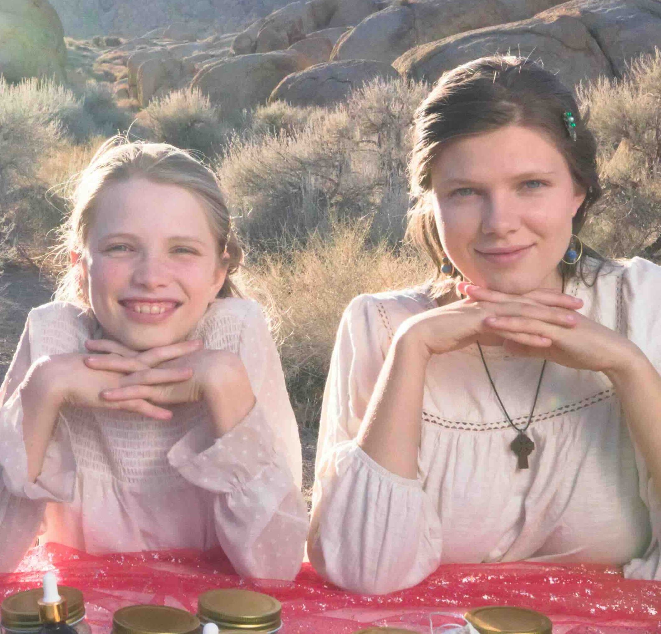 Herbalist Apprentices Evelyn and Savannah Kelly
