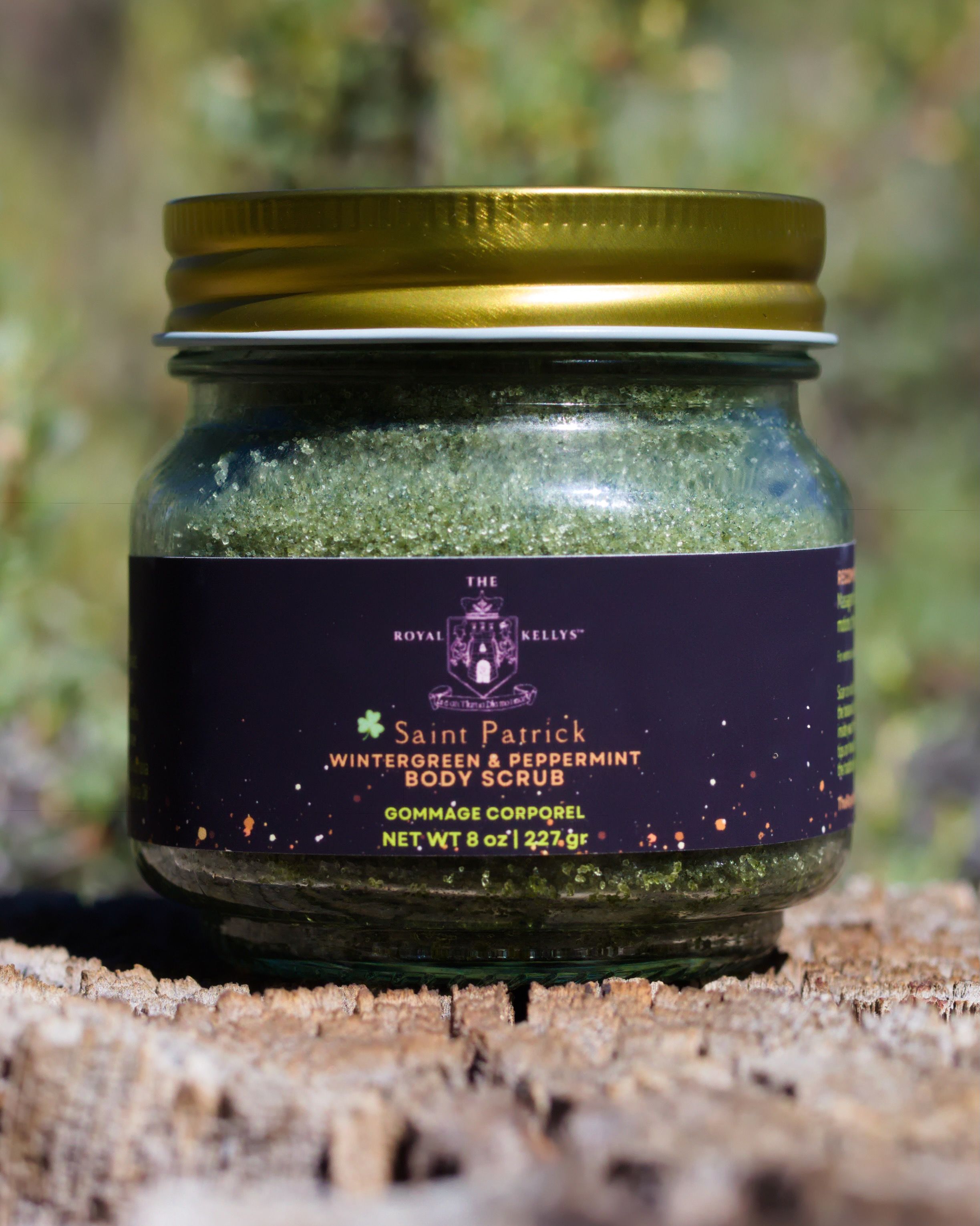 Saint Patrick's Body Scrub with wintergreen and peppermint