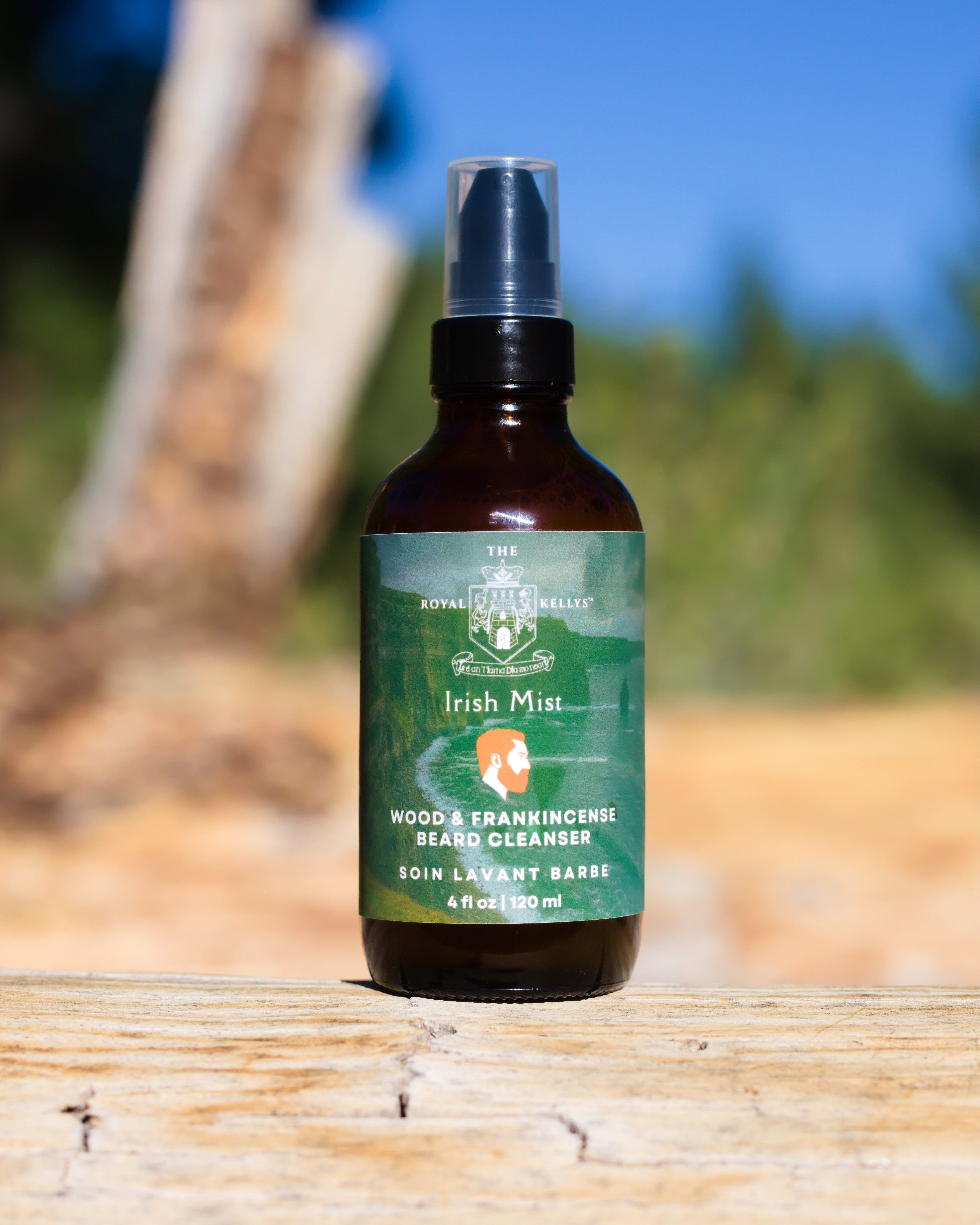 bottle of botanical beard cleanser