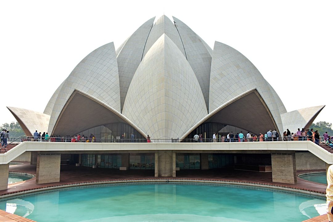 Lotus Temple - The Bahai House of Worship in Marble Petals