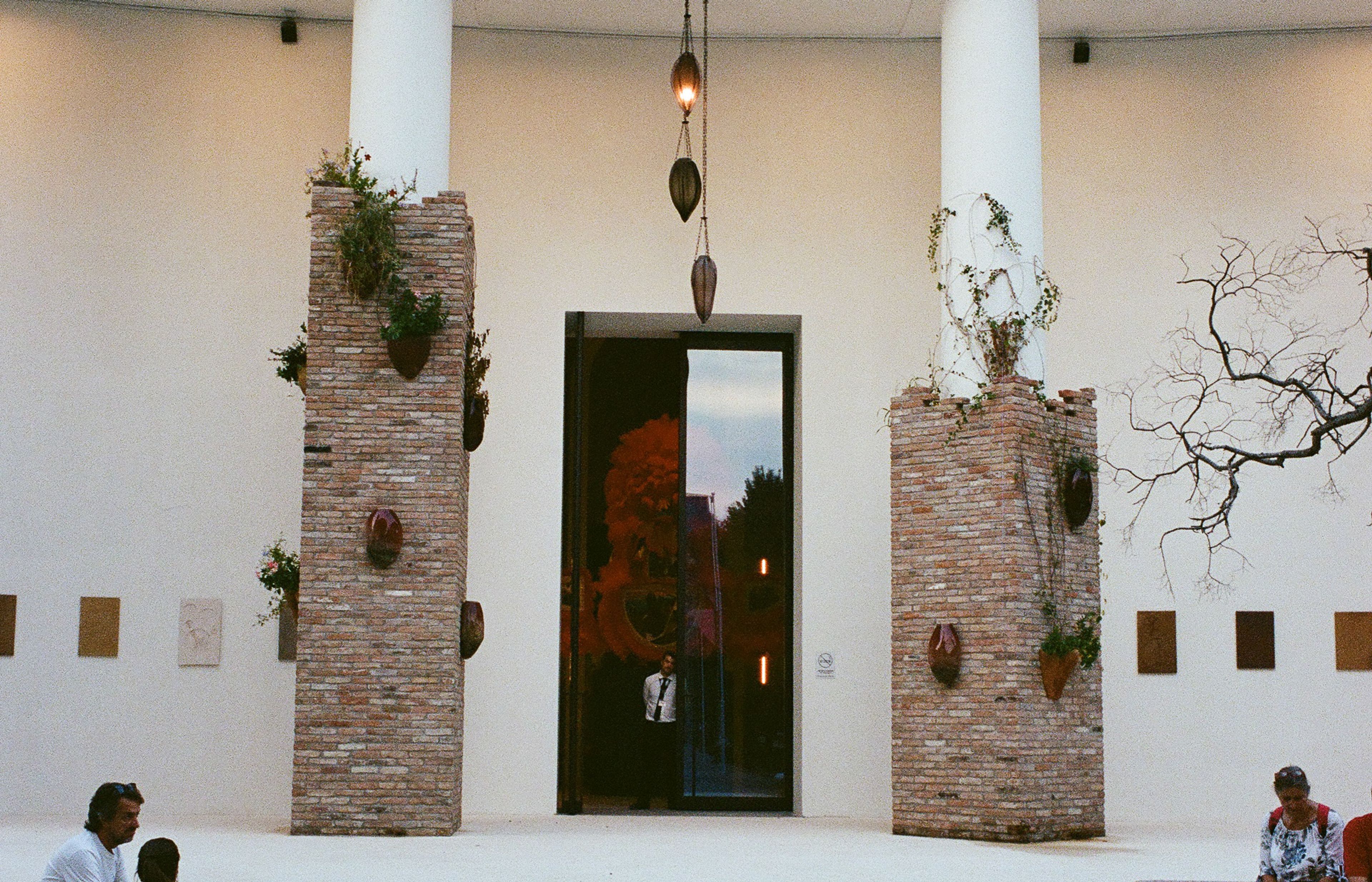 Arriving at the Venice Biennale in the Giardini.