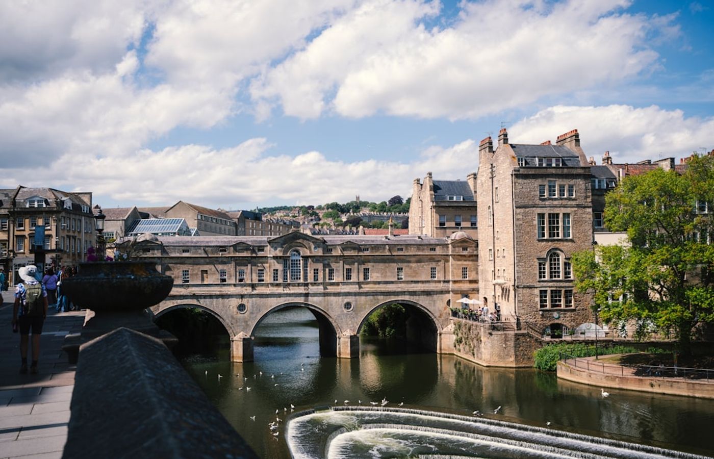 Pulteney Bridge and Pulteney Weir - Shops Across the River Avon