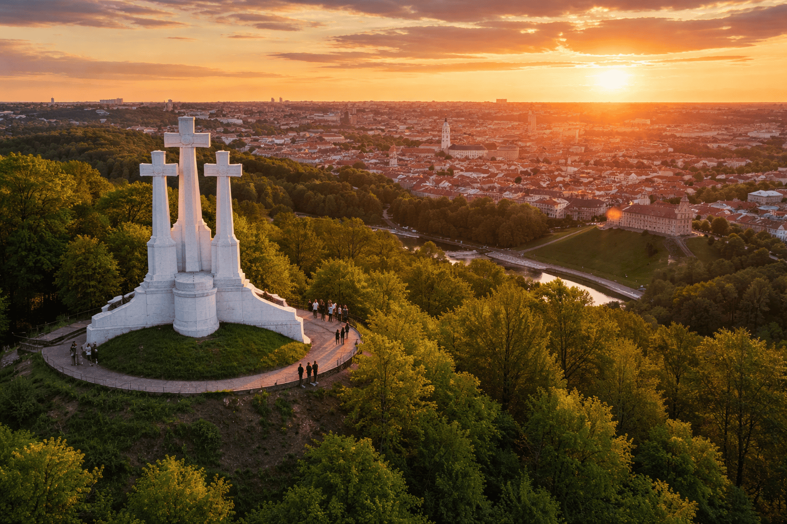 Three Crosses Hill - Sunset Views Over the Old Town