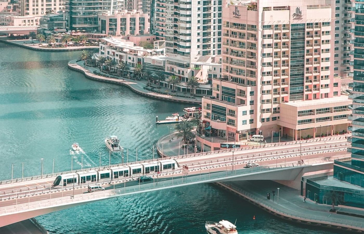Dubai Marina - Waterfront Skyscrapers and a Pedestrian Promenade