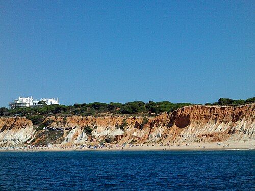 Praia da Falesia - The Long Red-Cliff Beach Between Albufeira and Vilamoura
