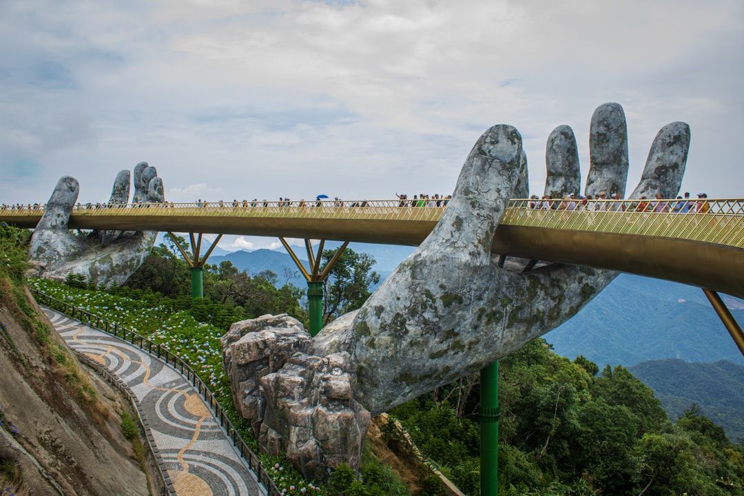 The Golden Bridge at Ba Na Hills - The Stone Hands Holding a Walkway