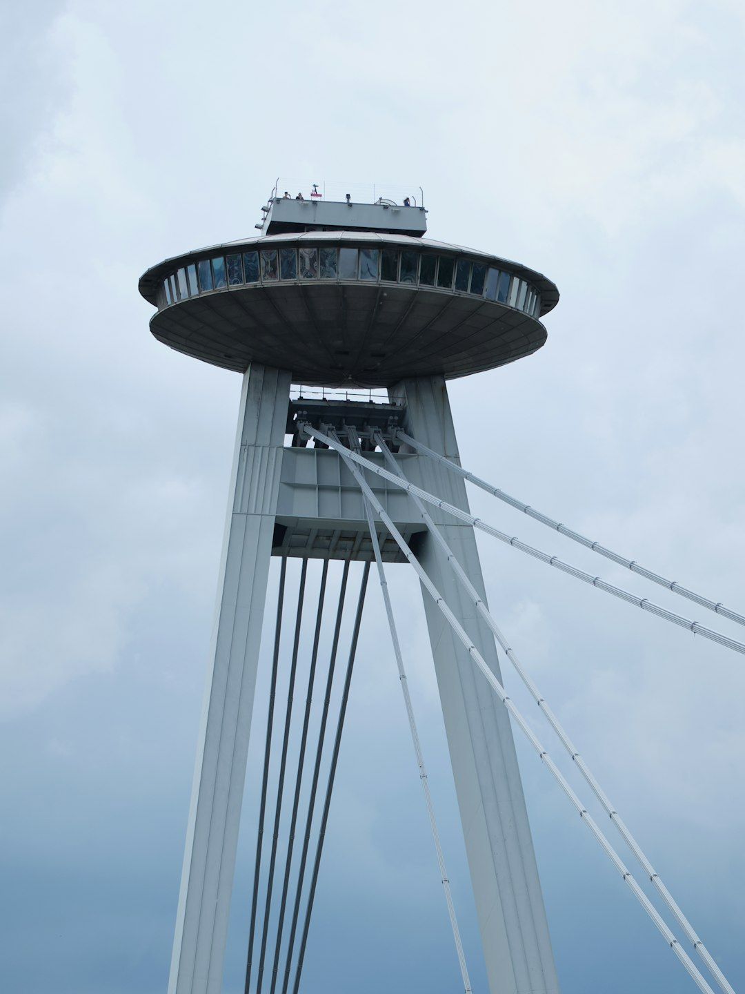 UFO Bridge and Observation Deck - Panoramic Views over the Danube