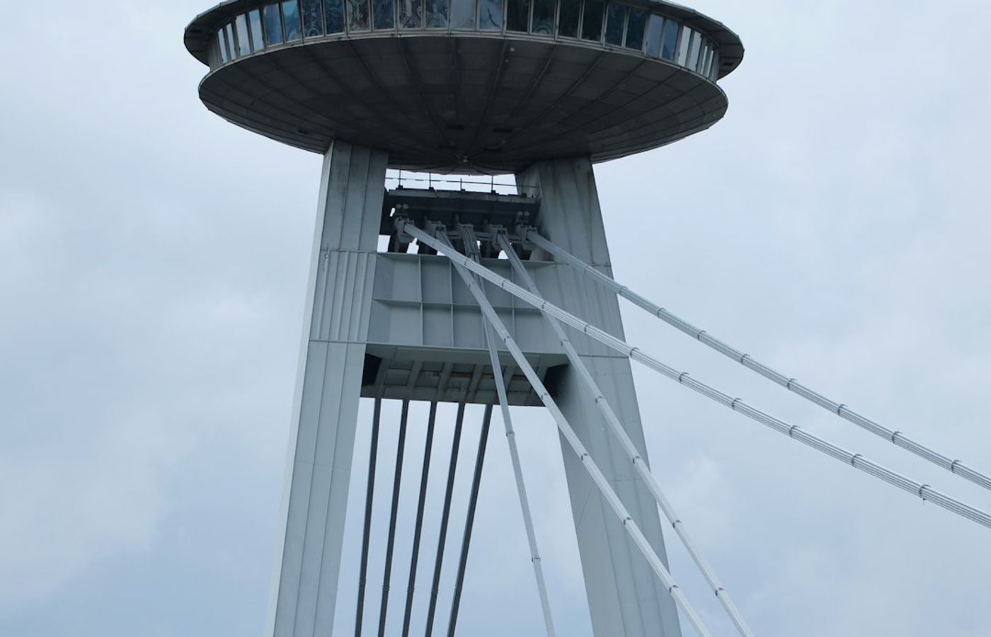UFO Bridge and Observation Deck - Panoramic Views over the Danube