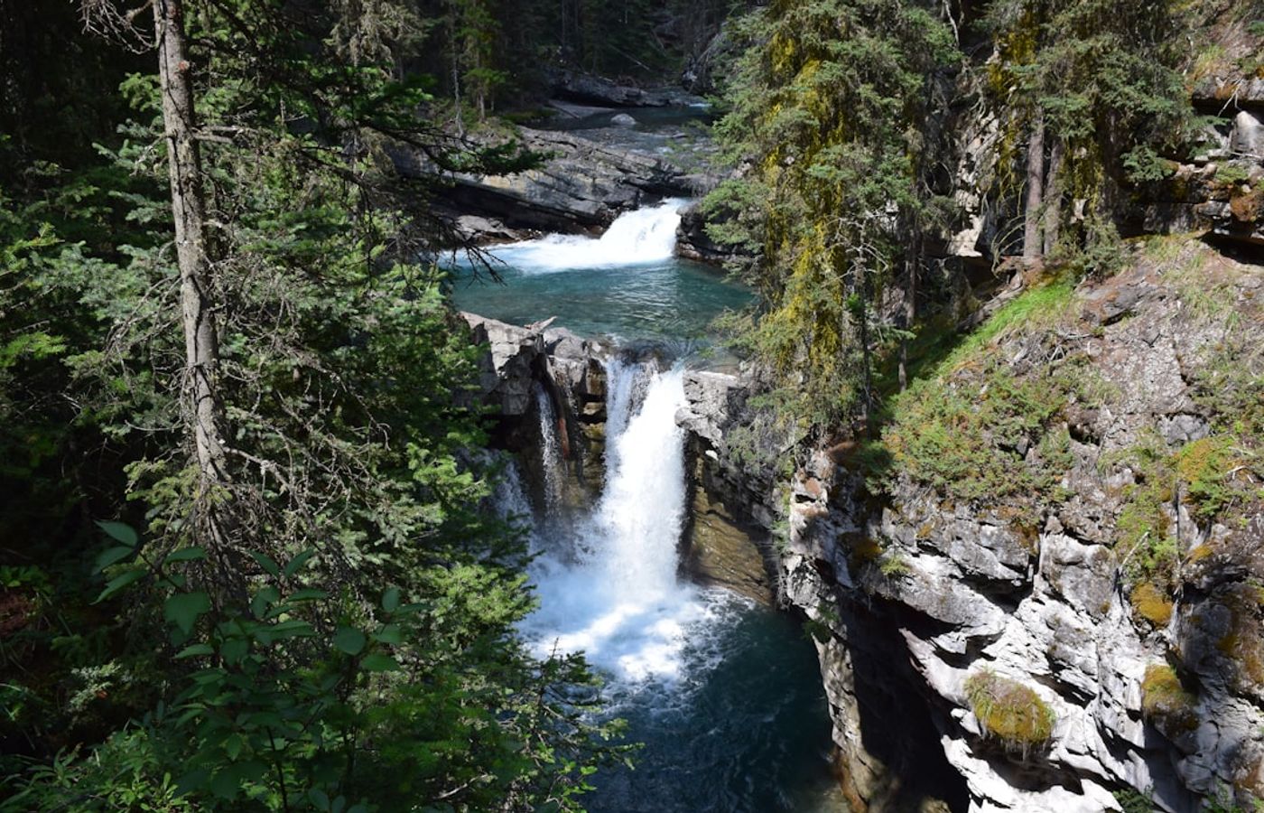 Johnston Canyon and the Ink Pots - Waterfall Catwalks Into Open Meadow