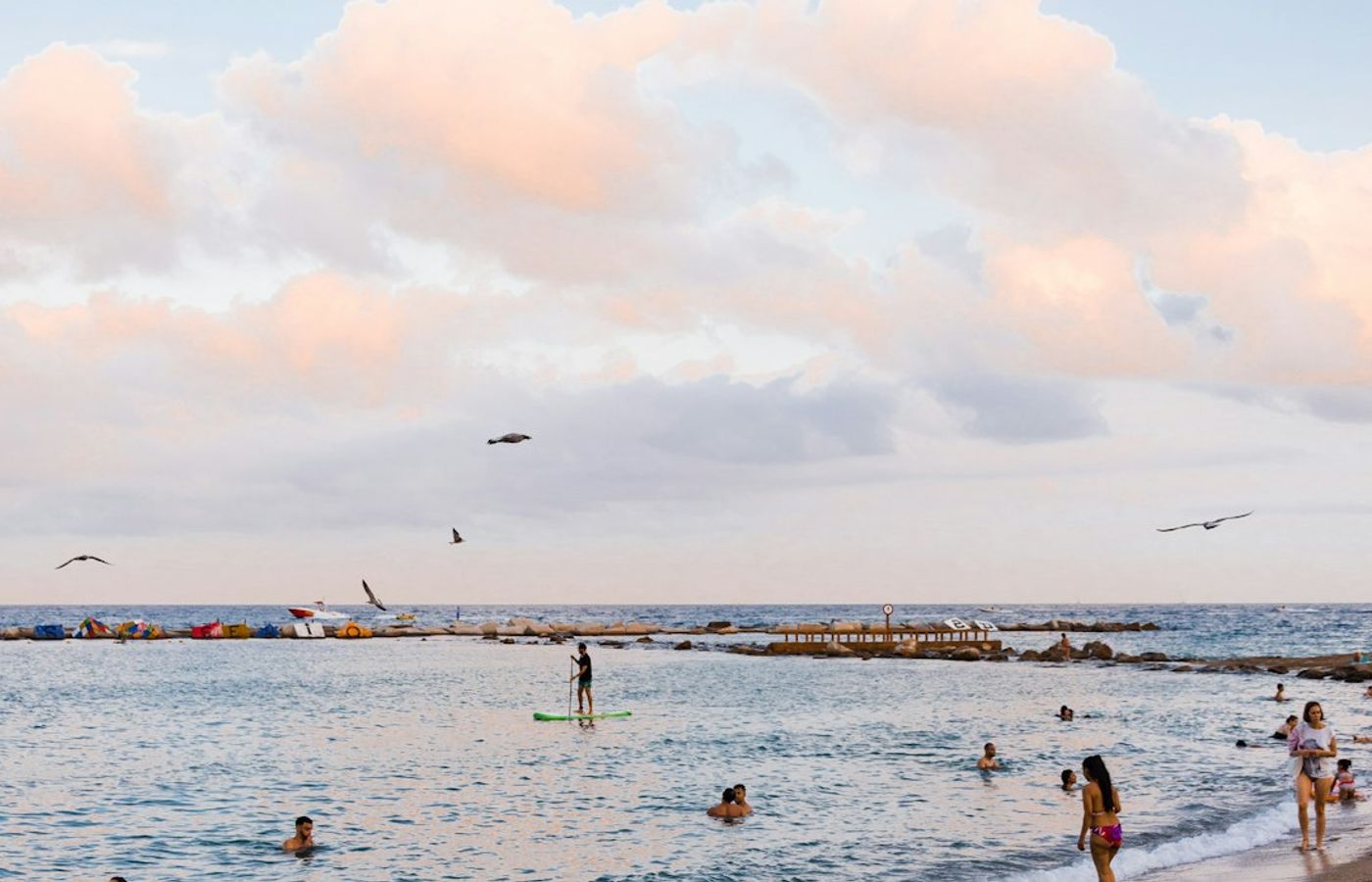 Barceloneta Beach - The Last Swims of the Year