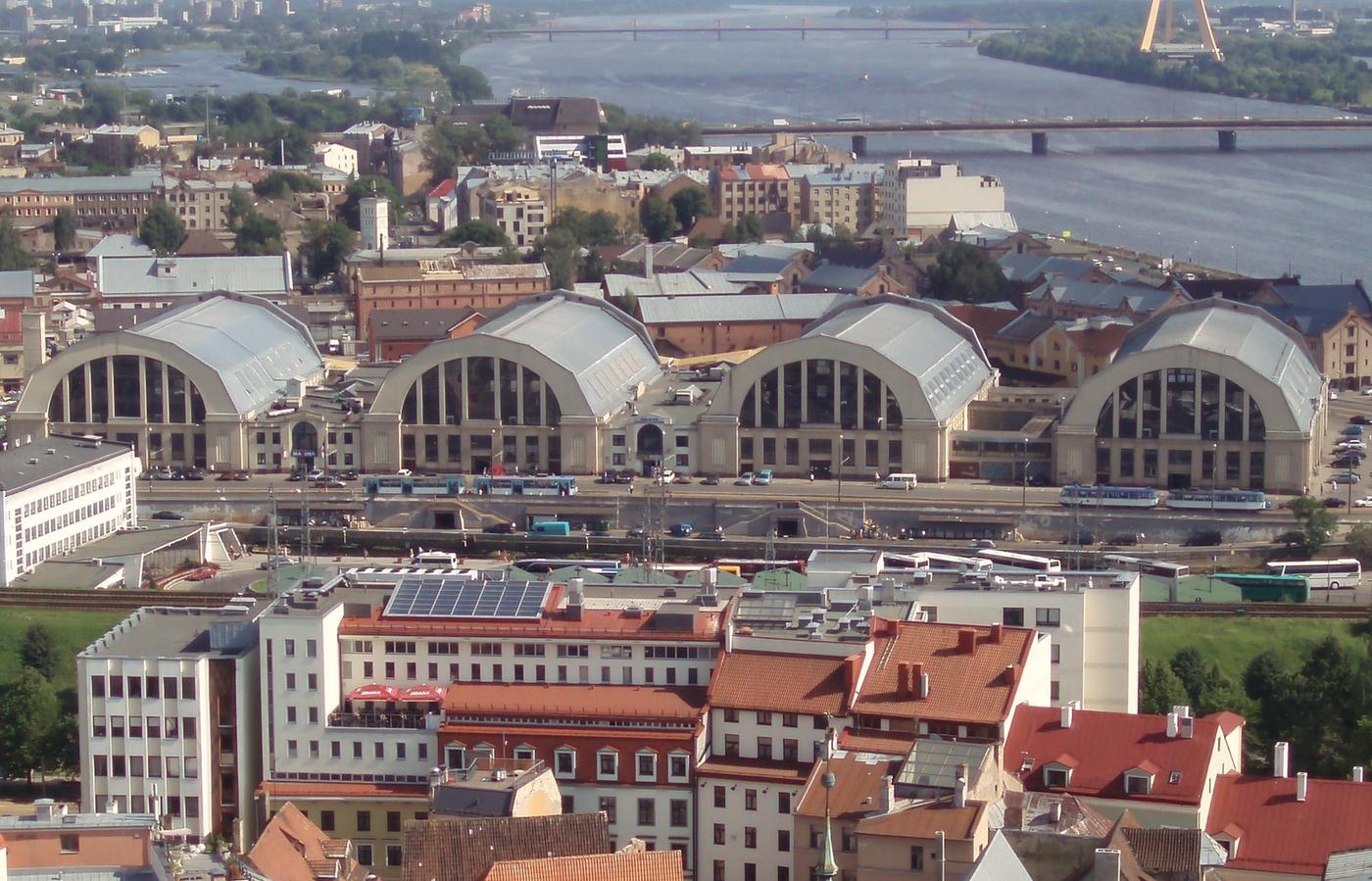 Riga Central Market - The Zeppelin Hangar Food Halls