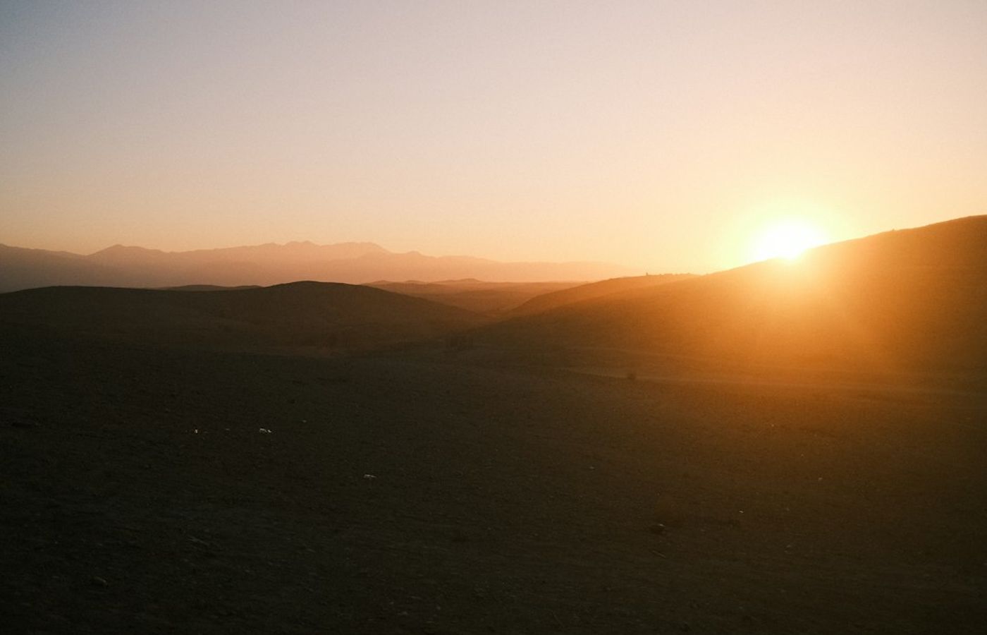 Agafay Desert - Sunset Over Stony Dunes