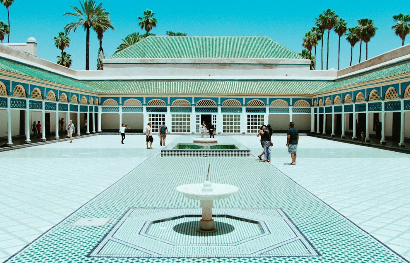 Bahia Palace - Painted Ceilings and Marble Courtyards
