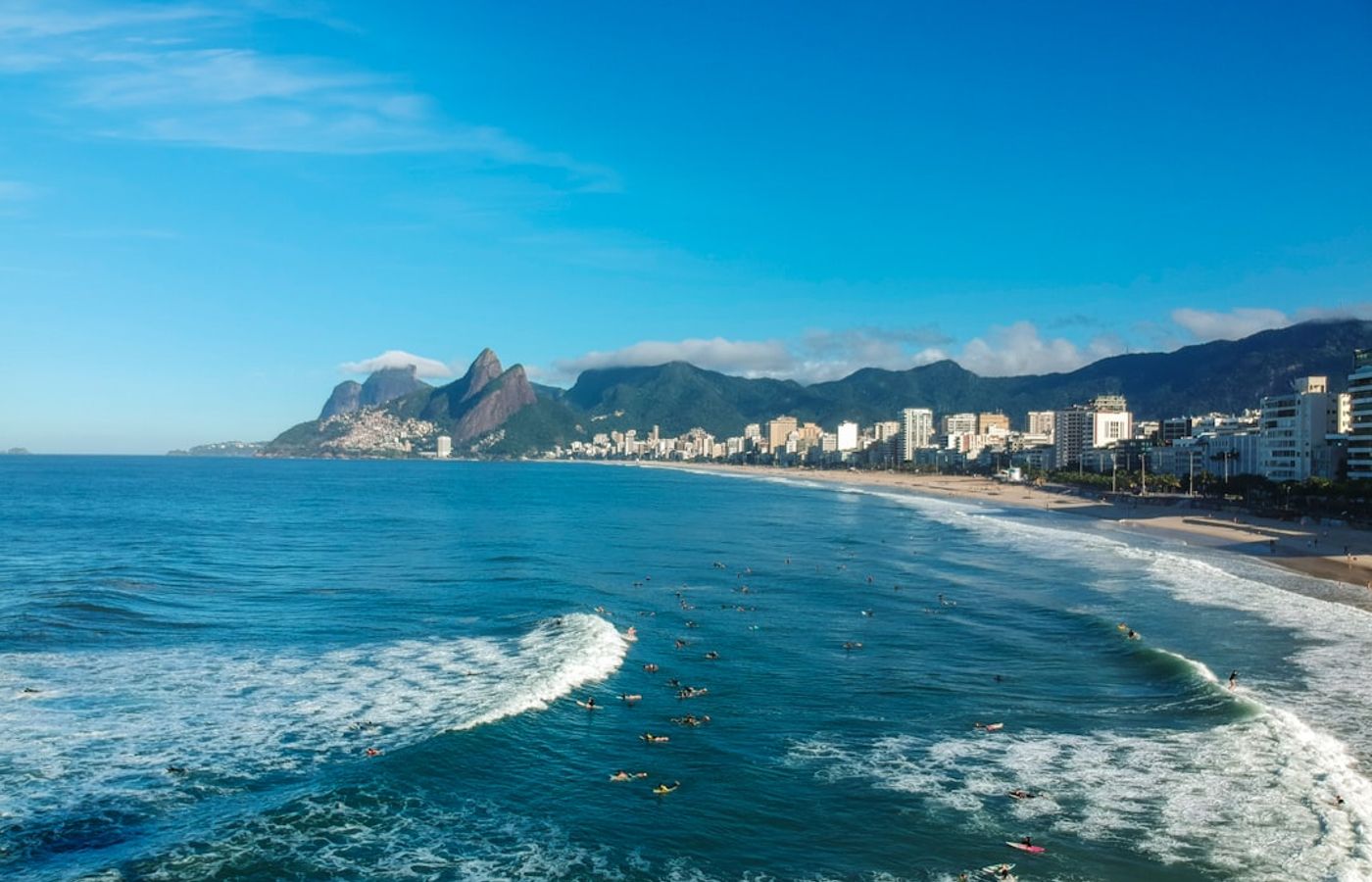 Ipanema Beach and Arpoador - The Sunset Rock at the End of the Sand
