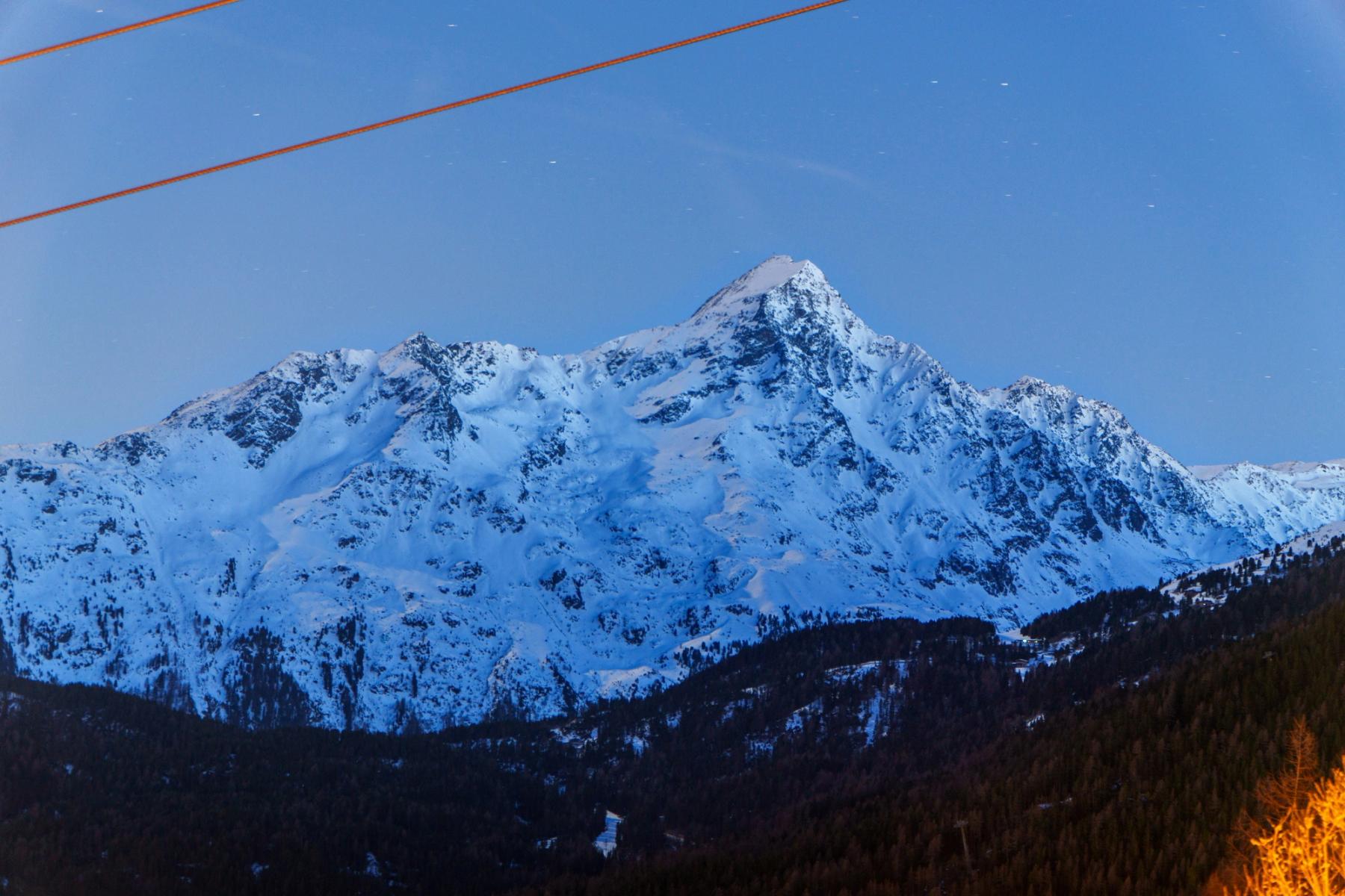 Alpine ridge at dusk