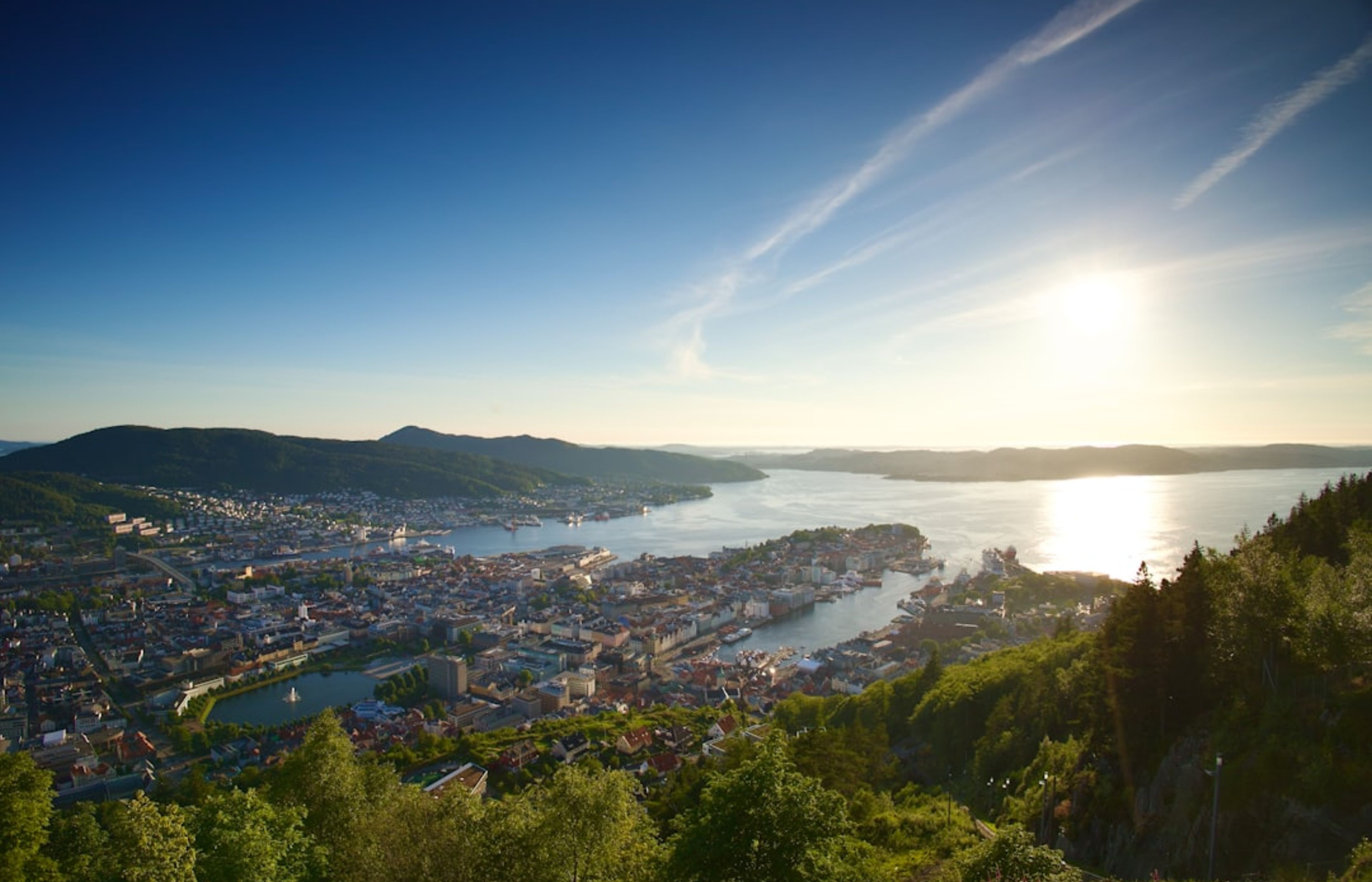 Mount Fløyen - The Funicular View Over Bergen