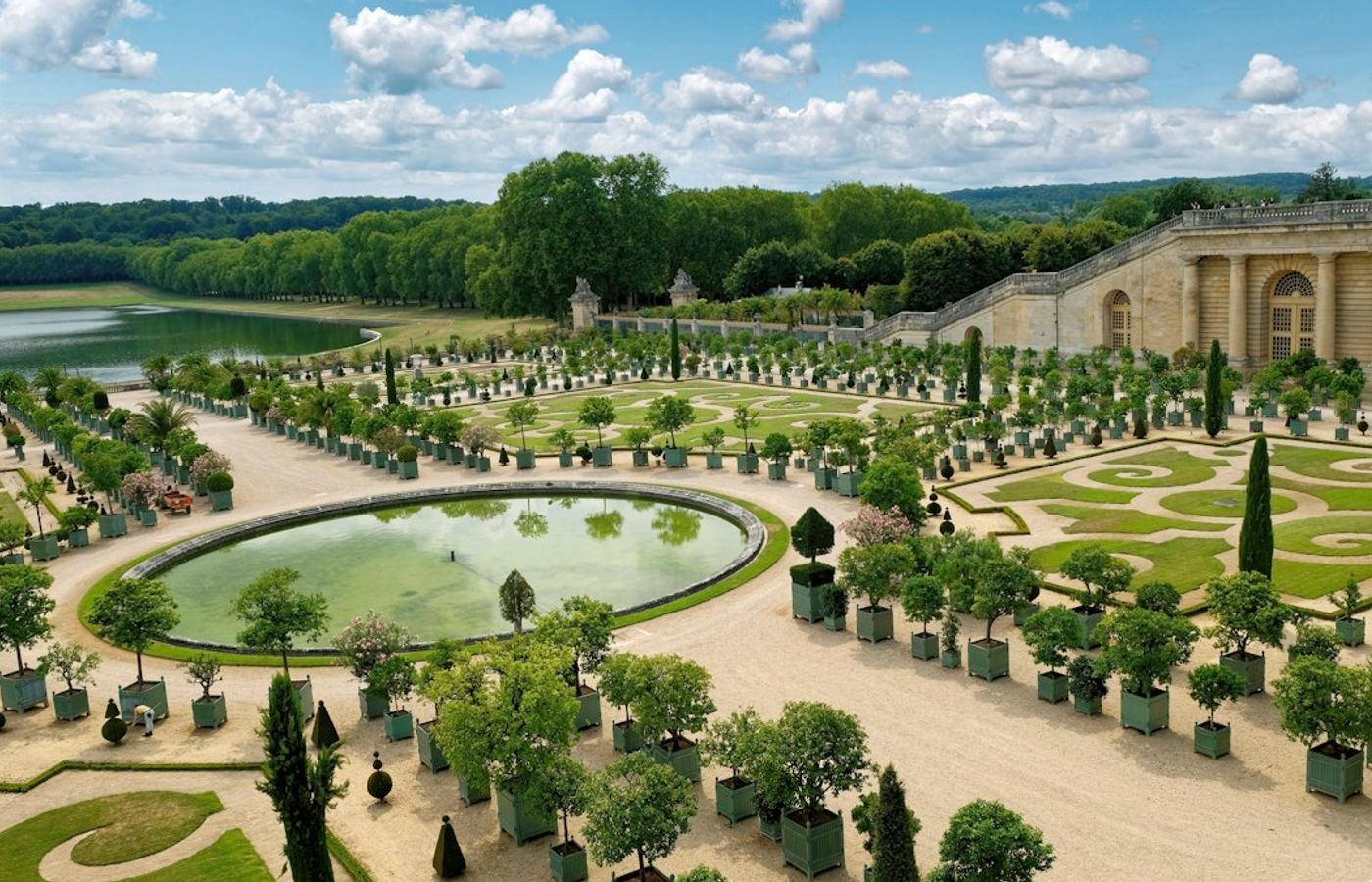 Chateau de Versailles Gardens - Formal Avenues in Full Colour