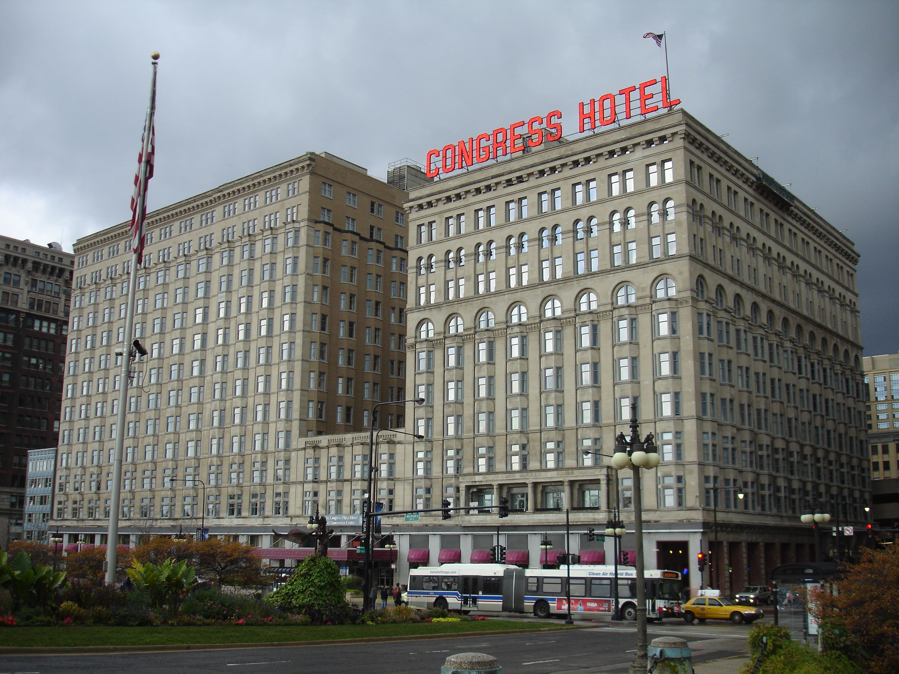 Congress Plaza Hotel on Michigan Avenue, a haunted hotel in Chicago
