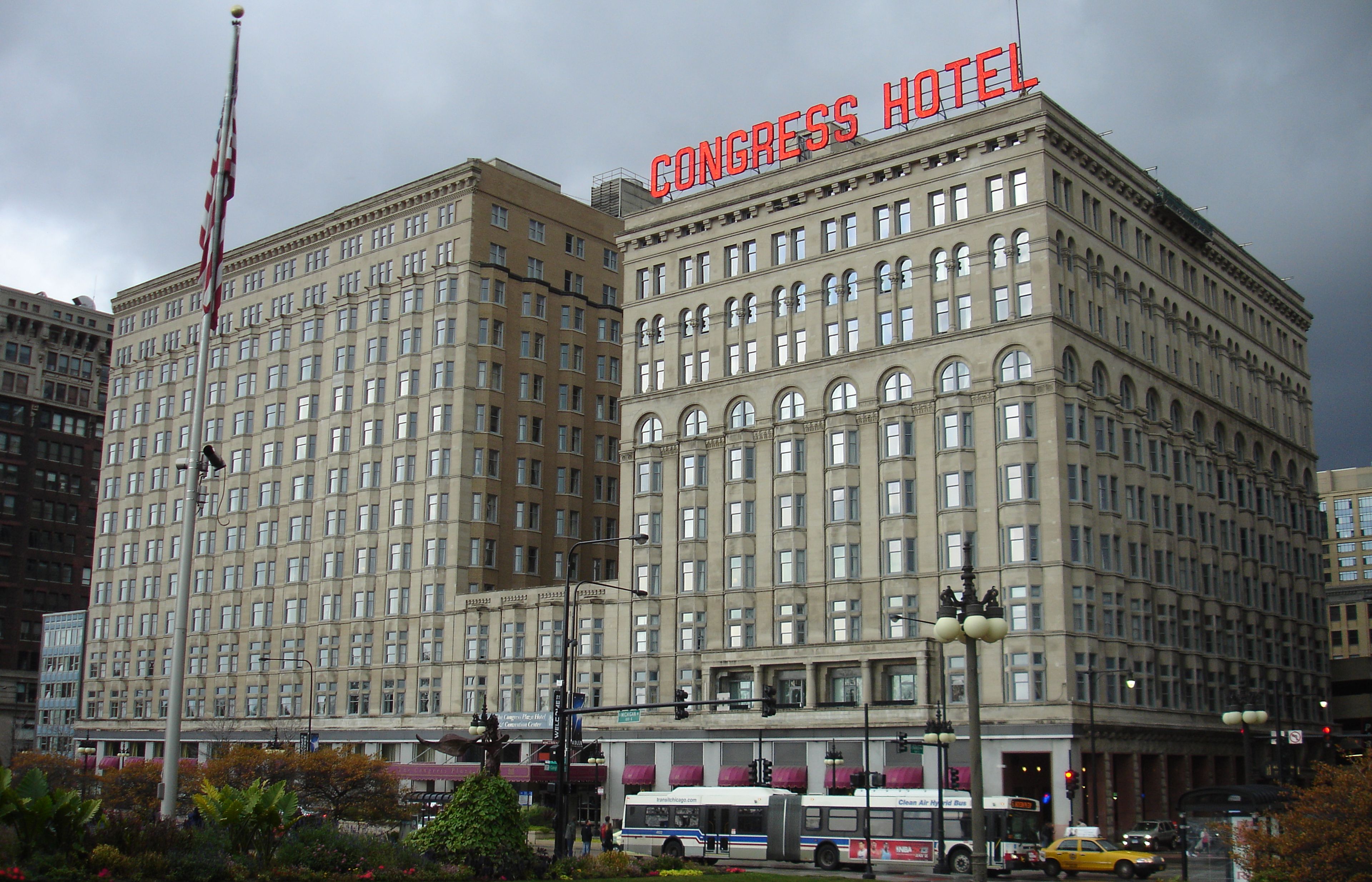 Congress Plaza Hotel on Michigan Avenue, a haunted hotel in Chicago
