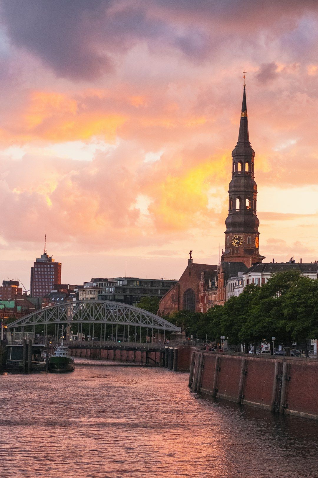 St Michael's Church (Michel) - The Baroque Landmark with the Harbour Tower View