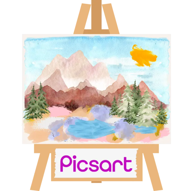 Graphics showing company logo and related elements