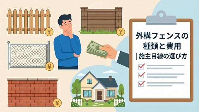 外構フェンスの種類と費用相場｜選び方を施主目線で解説