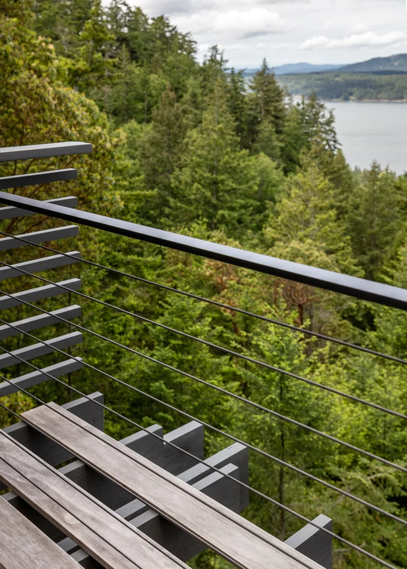 An exterior shot of a modern home in Orcas Island