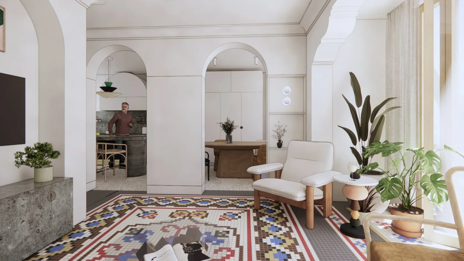 A rendering the interior of Conde Altea in Valencia, Spain