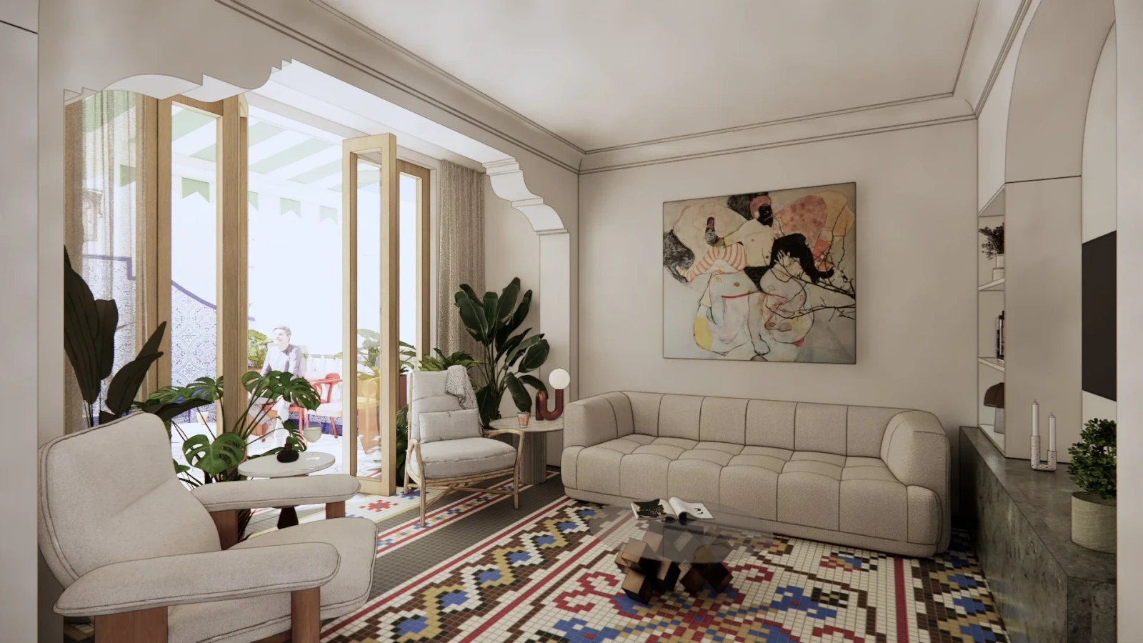A rendering the interior of Conde Altea in Valencia, Spain