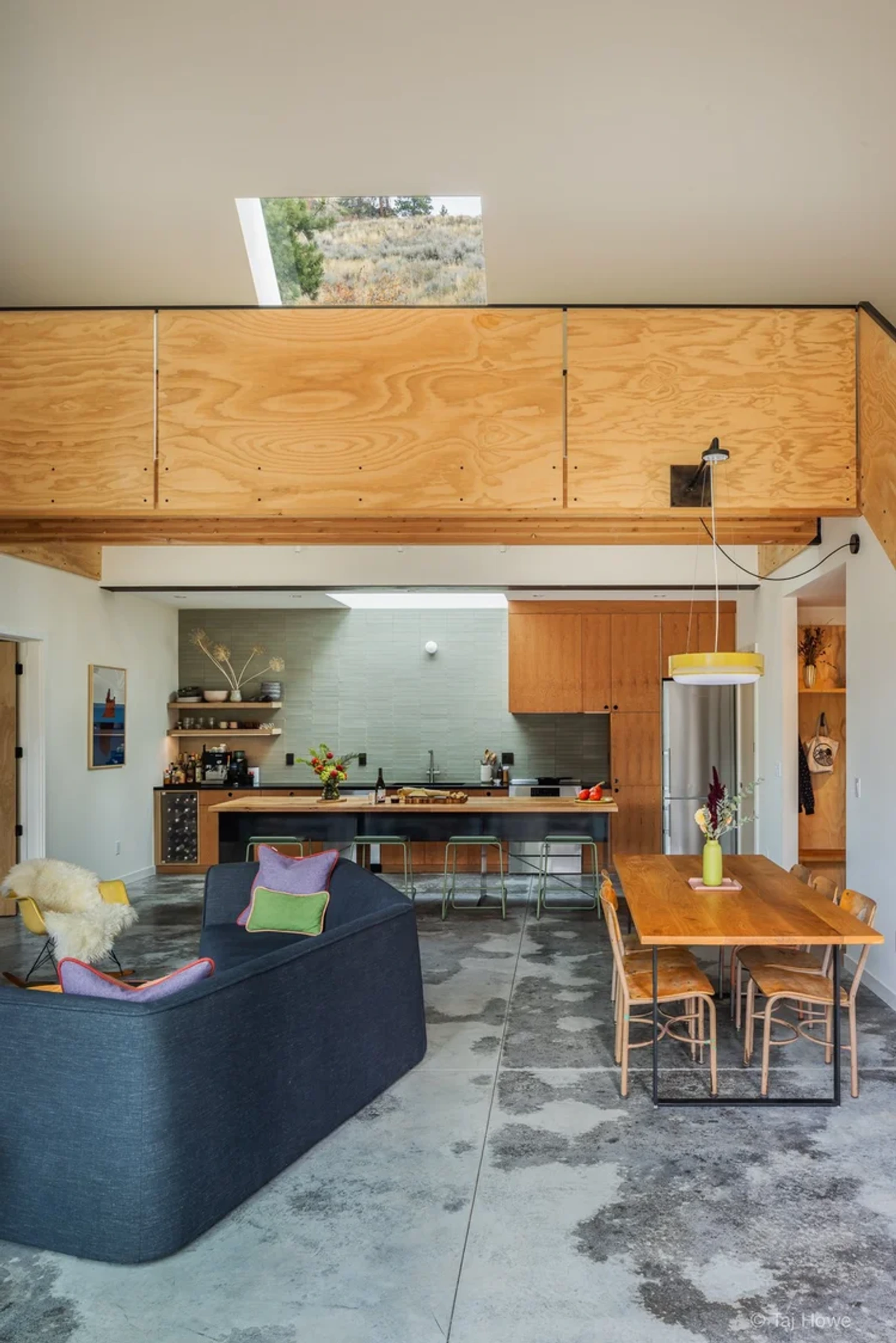 An interior shot of Newfitch Cabin in Mazama, WA