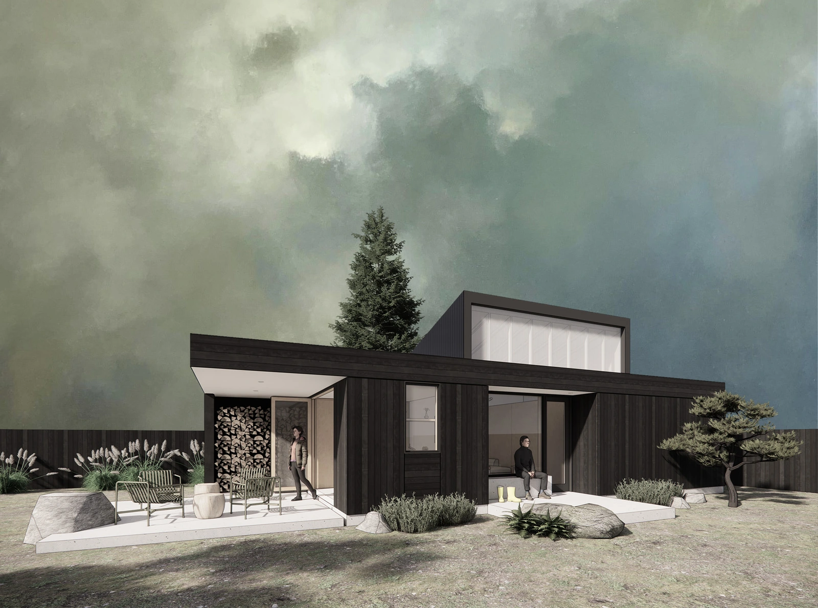 day rendering of backyard dadu project