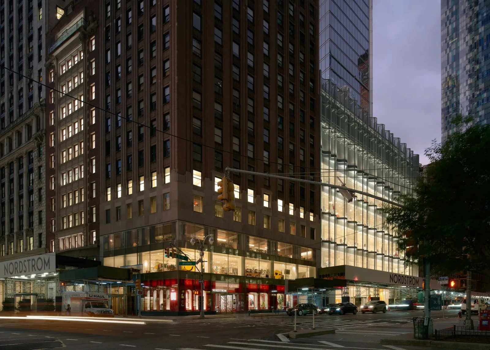 An exterior shot of wolf in New York City