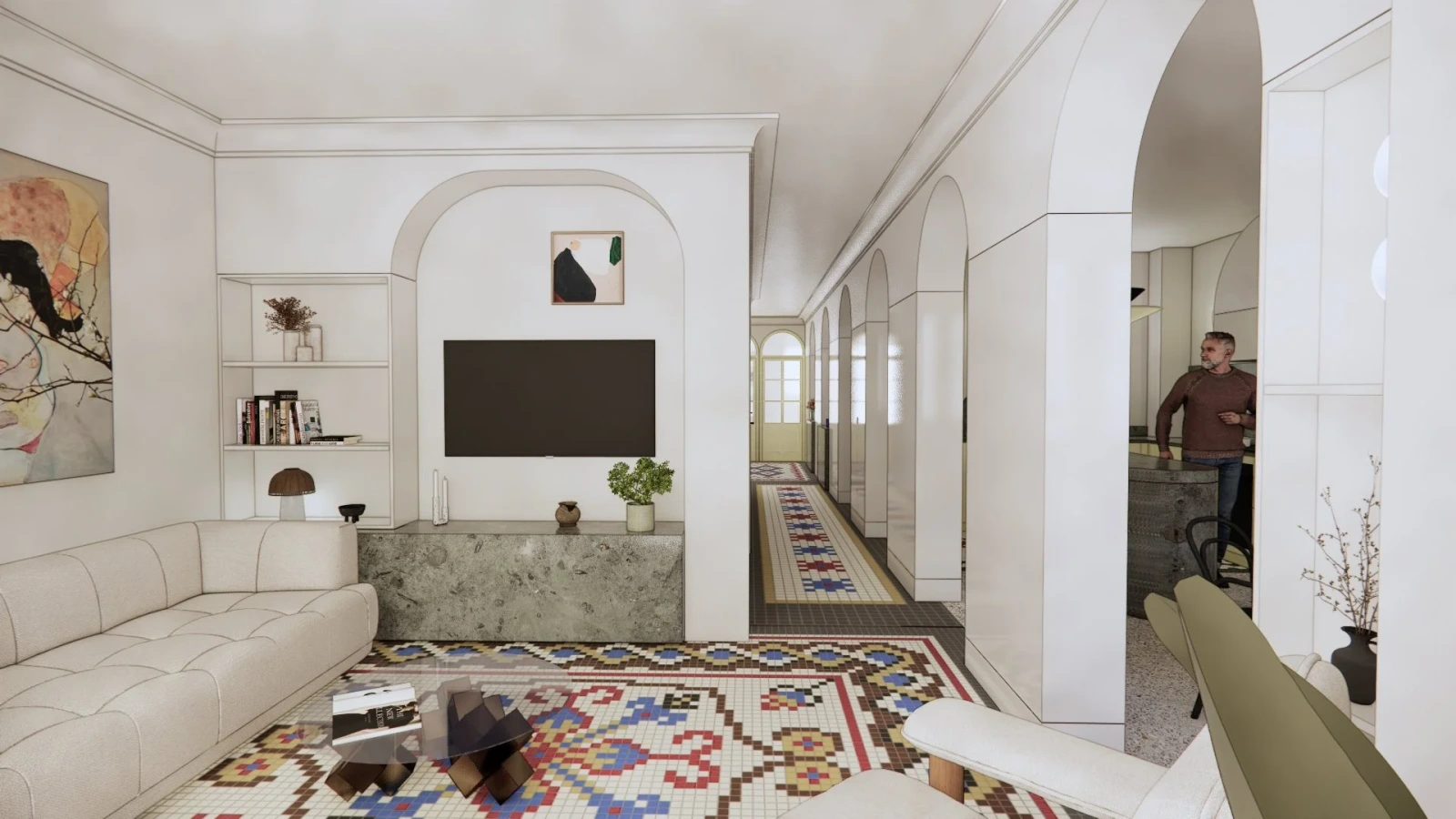 A rendering the interior of Conde Altea in Valencia, Spain