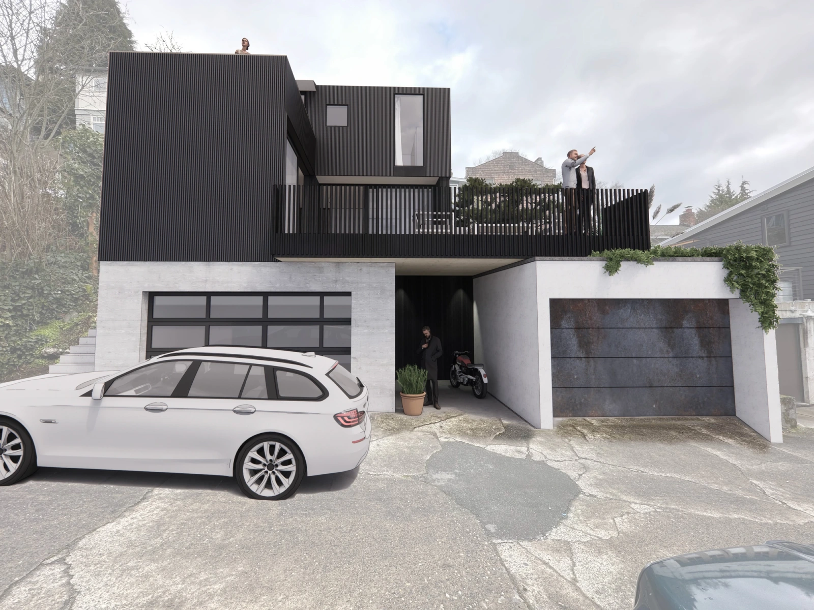 view alley front view