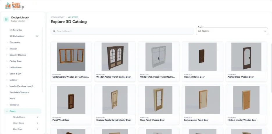 Zlendo Realty design library Popular Door Ready to use