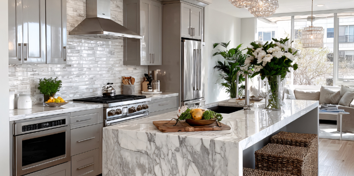 acrylic modular kitchen