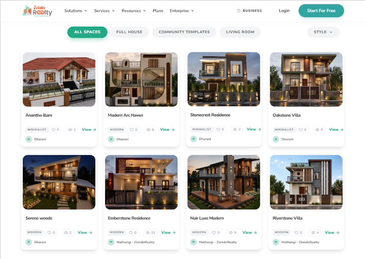 Zlendo Realty's template collection