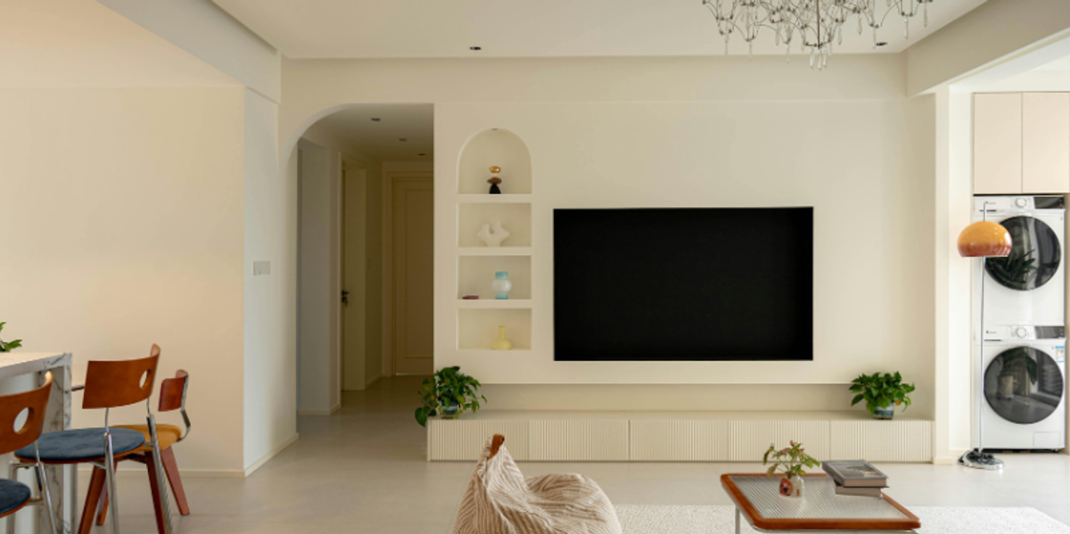 L shaped corner TV unit designs