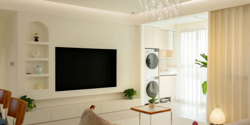 l shaped showcase designs