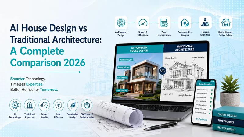 AI house design vs traditional architecture