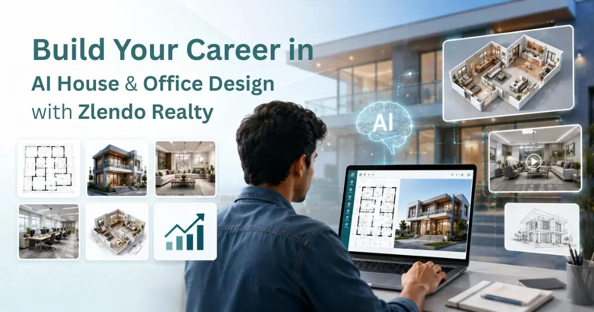 Build your career in AI house design and office planning with Zlendo Realty platform
