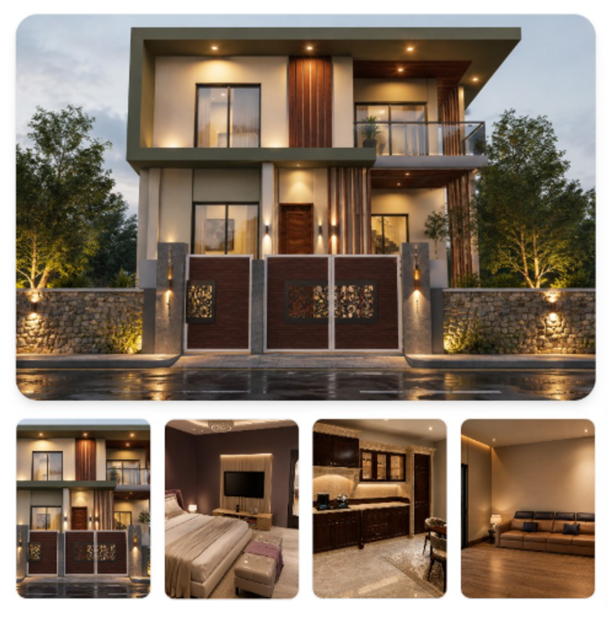 Oakstone Villa – Natural Materials Meet Modern Architecture