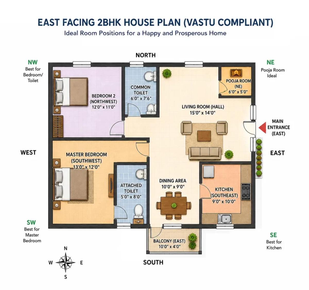 East-Facing-2BHK-House-Vastu