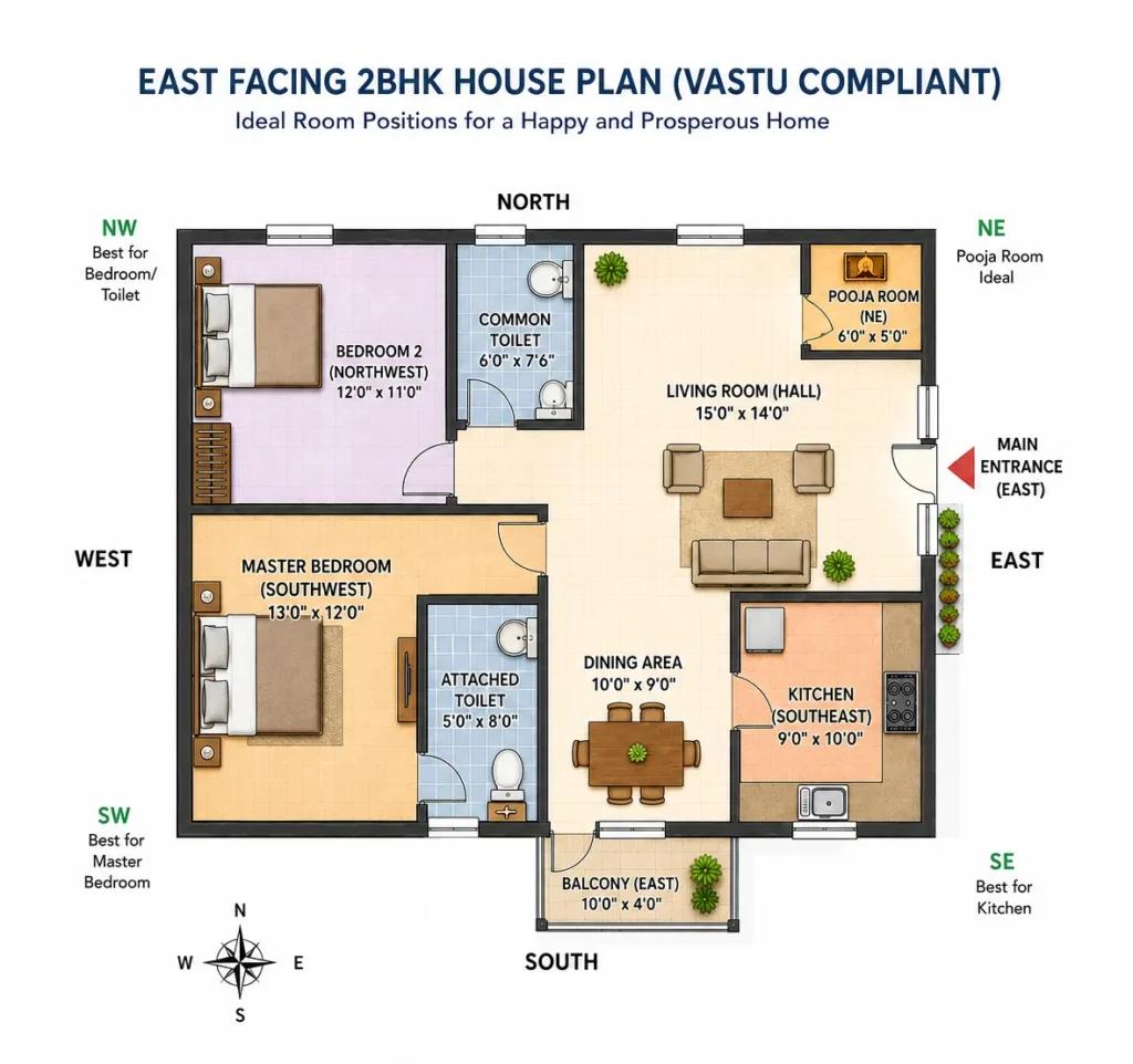 East-Facing-2BHK-House-Vastu