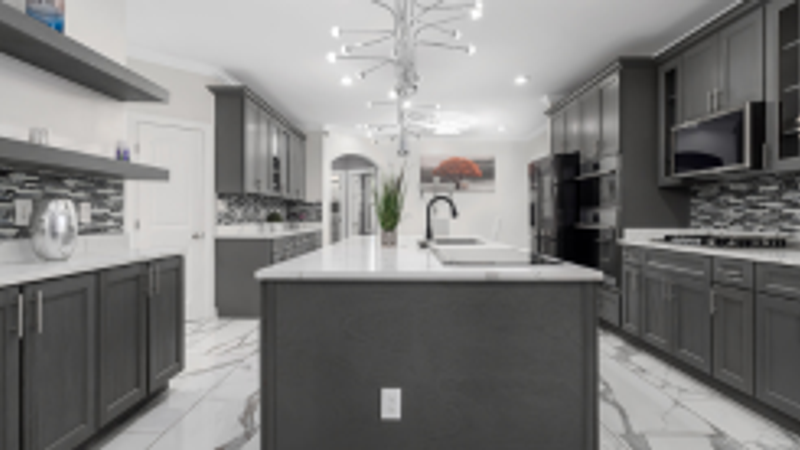 black and white kitchen cabinet