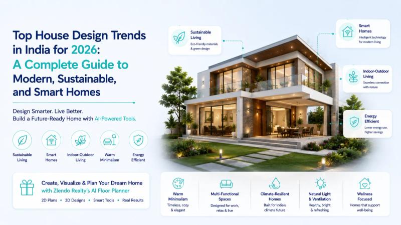 House Design Trends in India for 2026 featuring smart, sustainable, and climate-resilient home design