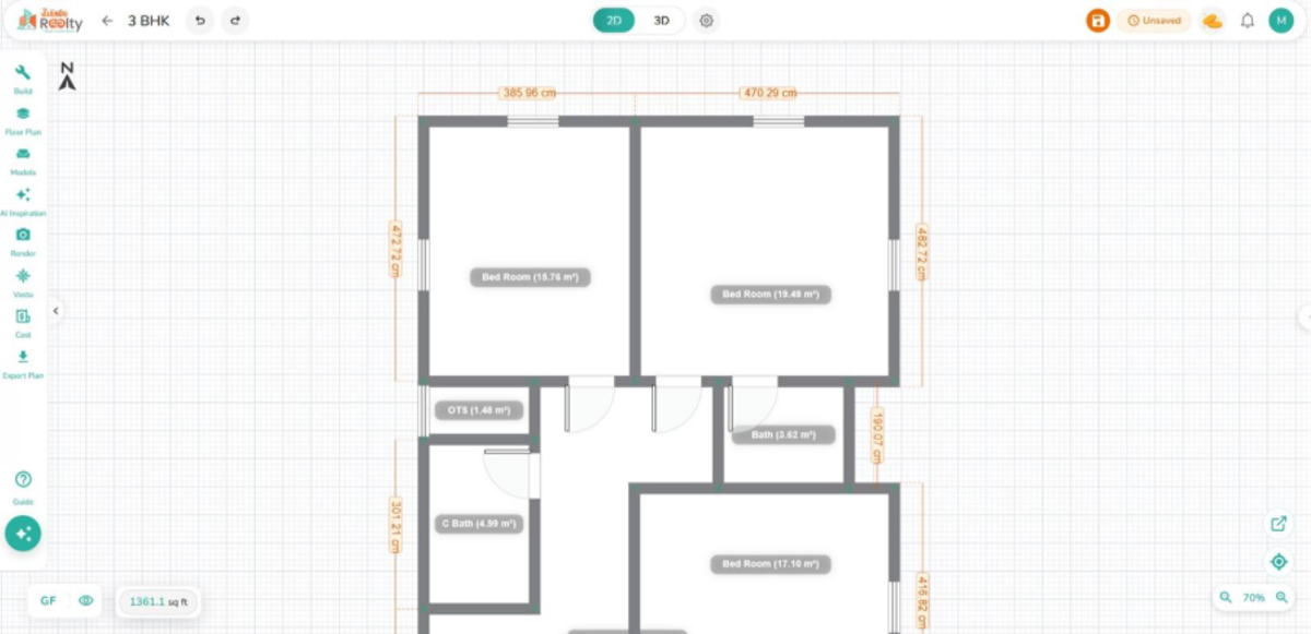 zlendo realty 2 d plan